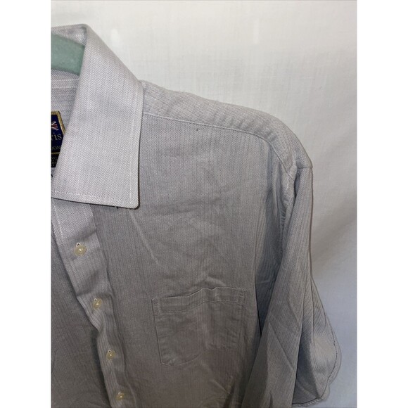 T. Harris Dress Shirt Men’s Size XL Gray Button Up Long Sleeve - Picture 4 of 12